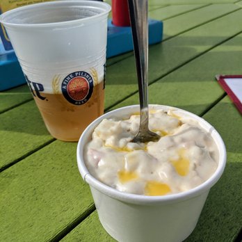 CabbyShack - Excellent clam chowder.  So think, one's spoon will stand up in it. - Seafood Near Me - Plymouth, Massachusetts