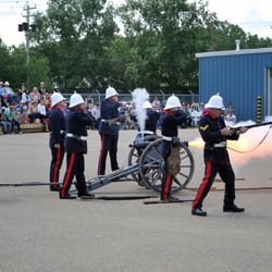 Patterson Armoury - South Alberta Horse Artillery - 1885 Rebellion era Canadian Artillery Demonstration Gun Detachment - in the Armoury compound.