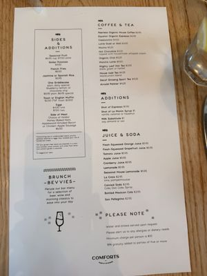 Menu photo 1 Comforts San Anselmo, CA