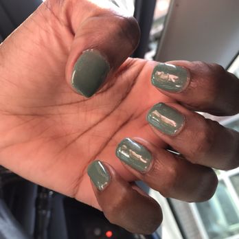 Modern Nails Boutique Salon - You're going to convince me THIS looks like a fresh manicure? I could've went to a toddler for a cleaner job.... - Nail Salons Near Me - Charlotte, North Carolina