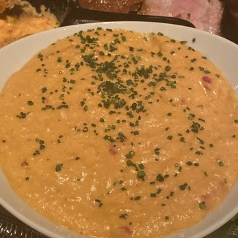 Nobie's - This is their completely bland and tasteless pimento grits. Or mistakenly also known as baby vomit. - New American Near Me - Houston, Texas