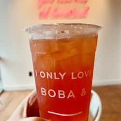 Bobalust - Stargirl (peach mango green tea with mango jelly)
