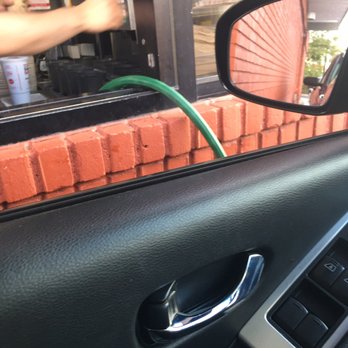 McDonald's - Why is there a garden hose hanging from the drive-thru window?? - Burgers Near Me - Florham Park, New Jersey