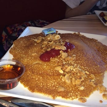 Root Down DIA - Almond pancakes! - New American Near Me - Denver, Colorado Root Down DIA - Almond pancakes! - New American Near Me - Denver, Colorado