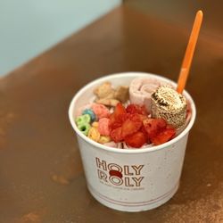 Holy Roly Ice Cream - Strawberry Graham Ice Cream