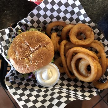 Kimchichanga - Kimchi cheeseburger and onion rings. - Korean Near Me - Riverside, California Kimchichanga - Kimchi cheeseburger and onion rings. - Korean Near Me - Riverside, California