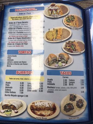 Menu photo 3 Super Tacos Culiacan Paramount, CA