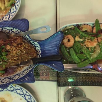 Juree's Thai Place - Tamarind fish and snow peas and prawns - Thai Near Me - Calgary, Alberta Juree's Thai Place - Tamarind fish and snow peas and prawns - Thai Near Me - Calgary, Alberta