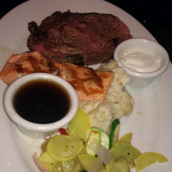 Stanford's - Prime rib and salmon combo - American Near Me - Seattle, Washington Stanford's - Prime rib and salmon combo - American Near Me - Seattle, Washington