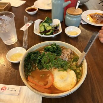 Seven Grams - Tomato Prime Beef Noodle Soup Cucumber Salad - Chinese Near Me - Tustin, California Seven Grams - Tomato Prime Beef Noodle Soup Cucumber Salad - Chinese Near Me - Tustin, California