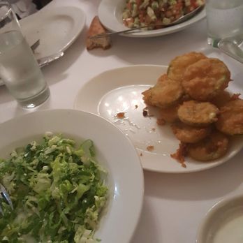 Turquoise Kosher Fish Restaurant - Zucchini chips and fresh green salad - Seafood Near Me - Fresh Meadows, New York Turquoise Kosher Fish Restaurant - Zucchini chips and fresh green salad - Seafood Near Me - Fresh Meadows, New York