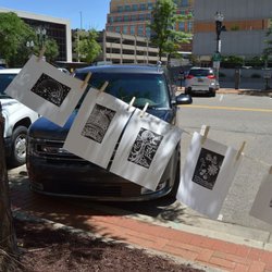 Lansing Art Gallery & Education Center - Downtown demonstration with printmaking techniques for visitors to learn!