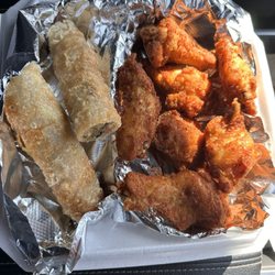 Mr Egg Roll - Footlong chicken egg roll and chicken wings