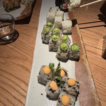Zuma - Spicy tuna roll in front - Japanese Near Me - Las Vegas, Nevada Zuma - Spicy tuna roll in front - Japanese Near Me - Las Vegas, Nevada