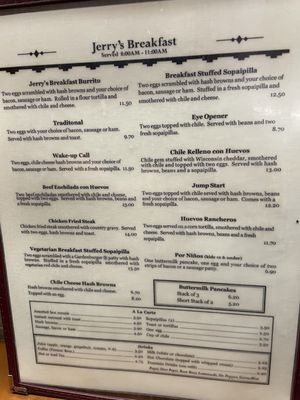 Menu photo 4 Jerry's Cafe Gallup, NM