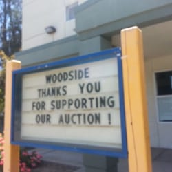 Woodside Elementary School - School sign out front