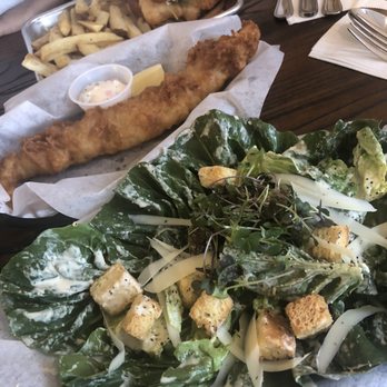 Proper Fish - Caesar salad and battered fish - Seafood Near Me - Bainbridge Island, Washington Proper Fish - Caesar salad and battered fish - Seafood Near Me - Bainbridge Island, Washington
