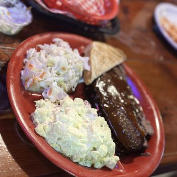 Scott Station - Pecan BBQ smoked brisket with homemade cole slaw and potato salad - Barbeque Near Me - Scott, Arkansas
