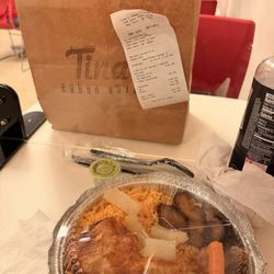 Tina's Cuban Cuisine - Pollo Al Horno Yellow Rice Maduros