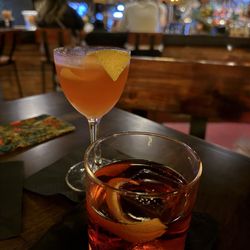 Tibor's Craft Cocktails - Negroni and Paper plane