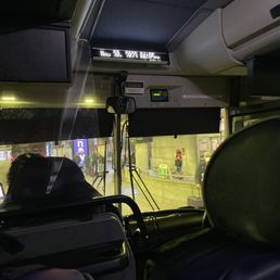On the bus at Logan airport Boston MA