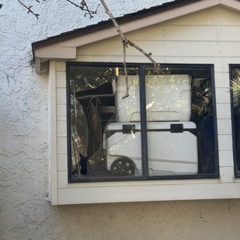 Board Up RX - Garage Before, it has been like this for years. - Glass & Mirrors Near Me - San Pedro, California