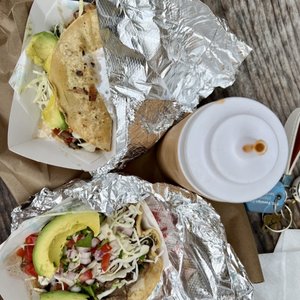 Photo of Oscars Mexican Seafood - San Diego, CA, United States. Smoked Fish Taco, Surf and Turf Taco