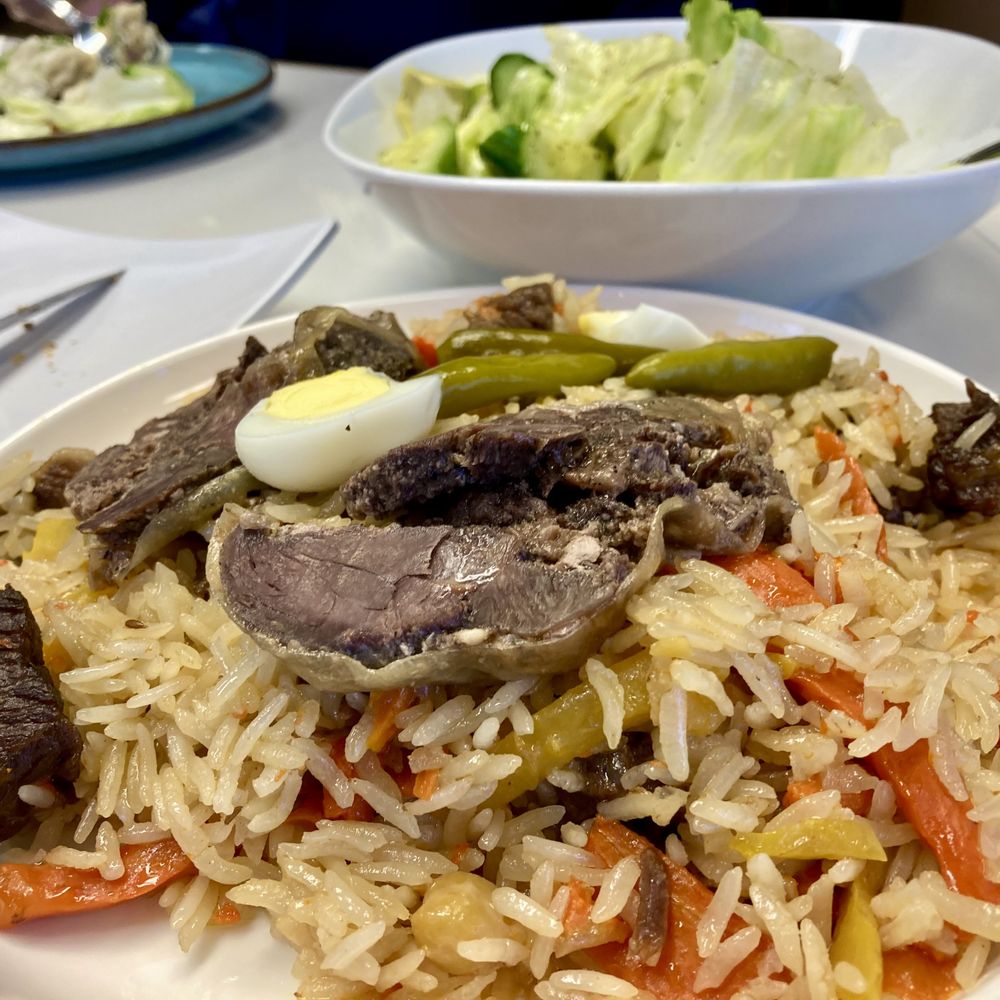 Plov with kazy :the traditional sausage didn't add that much to it...could go with the regular...but we're not big plov fans. Plov with kazy :the traditional sausage didn't add that much to it...could go with the regular...but we're not big plov fans.