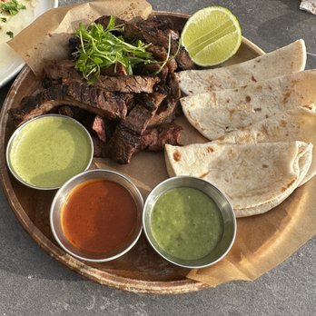 Oak - Marinated skirt, steak tacos - New American Near Me - Laguna Beach, California Oak - Marinated skirt, steak tacos - New American Near Me - Laguna Beach, California