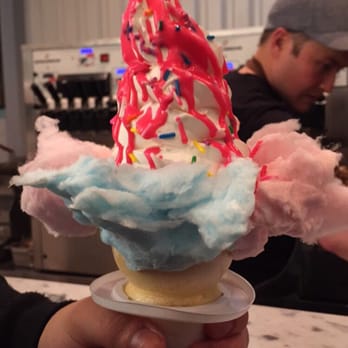 Sweet Jesus - Krusty the Cone: vanilla soft serve, cotton candy, rainbow sprinkles and cotton candy sauce. - Desserts Near Me - Toronto, Ontario