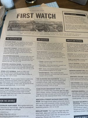 Menu photo 5 First Watch Phoenix, AZ