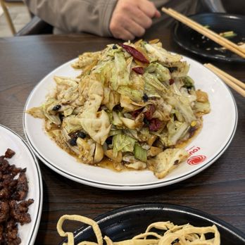 Crispy Rougamo - Hand torn cabbage. Loved this - Chinese Near Me - Irvine, California