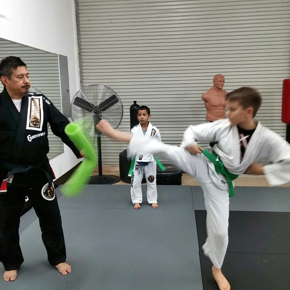 Practicing kicks! Practicing kicks!