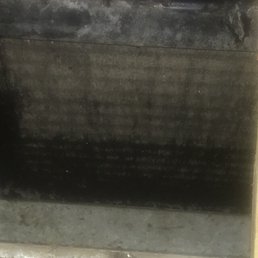 This is a picture of my inside coils after the technician said he had cleaned it. I had to go back and do it myself This is a picture of my inside coils after the technician said he had cleaned it. I had to go back and do it myself
