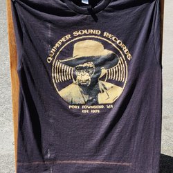 Quimper Sound Records - Tshirt featured as sidewalk signage (5/19/24)