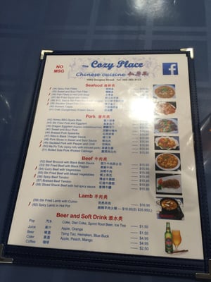 Menu photo 5 The Cozy Place Restaurant Victoria, BC