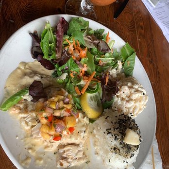 Restaurant 604 - Delicious fish comes w' salad 'n rice. - Breakfast & Brunch Near Me - Honolulu, Hawaii Restaurant 604 - Delicious fish comes w' salad 'n rice. - Breakfast & Brunch Near Me - Honolulu, Hawaii