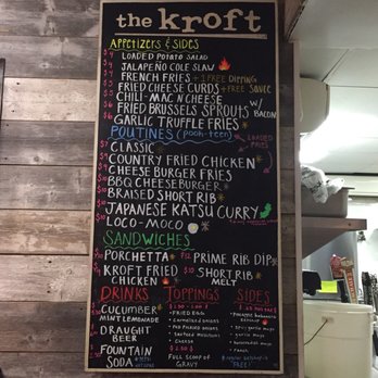 The Kroft - The Kroft Menu! - Sandwiches Near Me - Anaheim, California