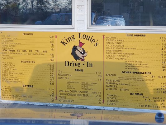 Menu photo 1 King Louie's Drive-In Wood River, IL
