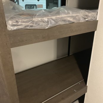 Giant RV - Triple bunks or middle bunk flips into more storage space - RV Repair Near Me - Downey, California Giant RV - Triple bunks or middle bunk flips into more storage space - RV Repair Near Me - Downey, California