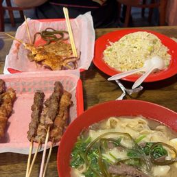6. Beef 8. Chicken 14. Pork Belly 28. Enoki Mushroom 36. Beef Noodle Soup 21. Hibachi Squid 9. Chicken Wing