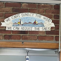 Sign above door to the back prep and storage area