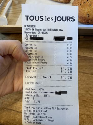 Menu photo 2 Tous Les Jours Beaverton, OR