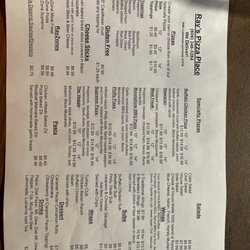 Ray’s Pizza Place & Pub - Menu