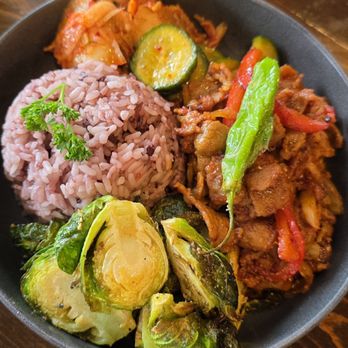 Namu Kitchen - Jeyuk over rice (stir-fried spicy pork) - Breakfast & Brunch Near Me - West Covina, California Namu Kitchen - Jeyuk over rice (stir-fried spicy pork) - Breakfast & Brunch Near Me - West Covina, California