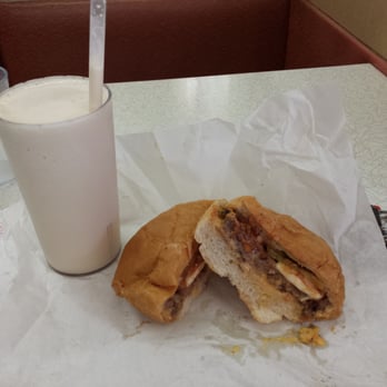 Mickey-Lu-Bar-B-Q - Double cheeseburger and butterscotch malt - Barbeque Near Me - Marinette, Wisconsin