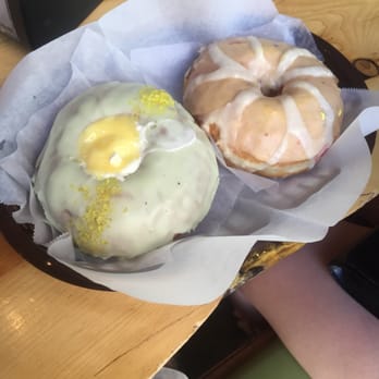 Guru Donuts - Margarita Madness on left and Mama Loves Mango on right - Donuts Near Me - Boise, Idaho Guru Donuts - Margarita Madness on left and Mama Loves Mango on right - Donuts Near Me - Boise, Idaho