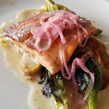 Skates On The Bay - Baked Salmon with Seasonal Vegetables - Seafood Near Me - Berkeley, California
