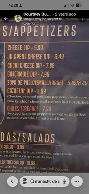 Menu photo 1 Mariachi De Oro Mexican Grill Medina, NY