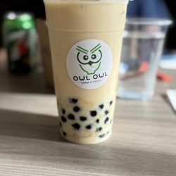Owl Owl Boba Chick - Green milk tea w/boba